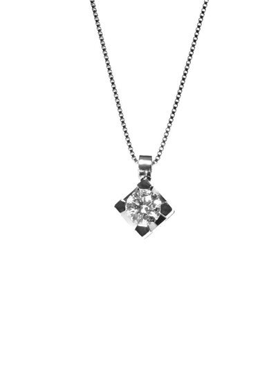Collana Promesse Donna in Oro bianco Diamante 0.15 Ct PPLX015 - PPLX015